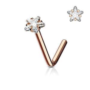 star L post cz Nose Studs in 2 colors